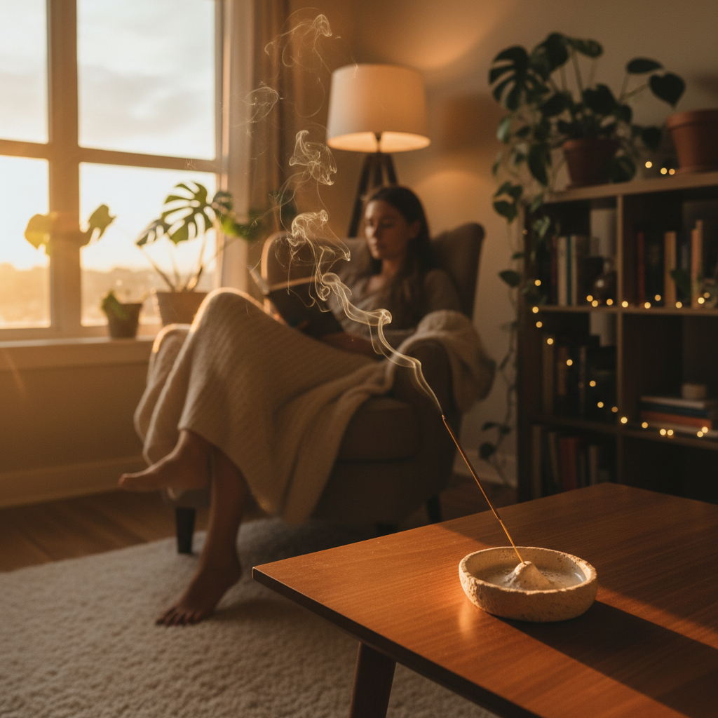 Evening Incense Ritual: How to Relax and Unwind After a Long Day — blog post cover, Vismay