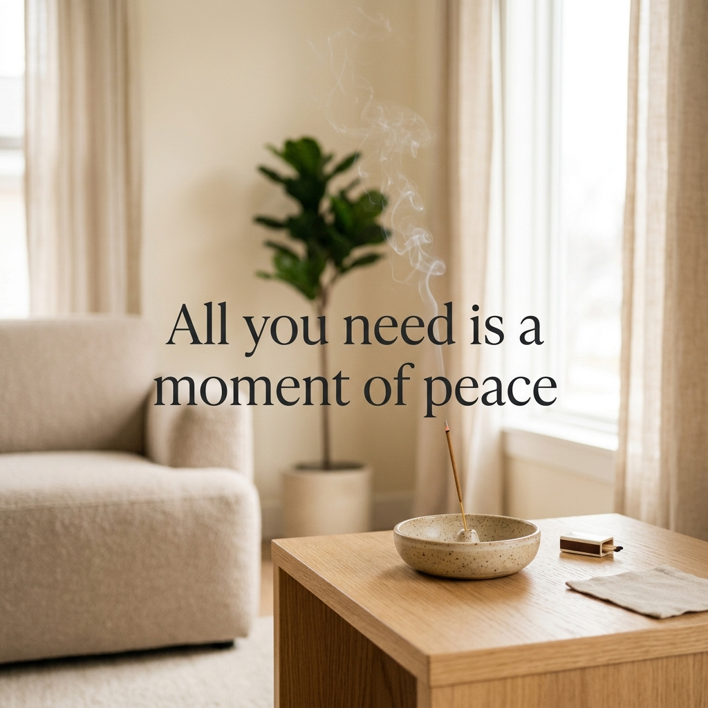Incense as a partner in peace — calm, balanced home atmosphere
