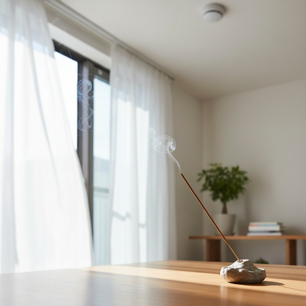 Incense safe use in a ventilated room