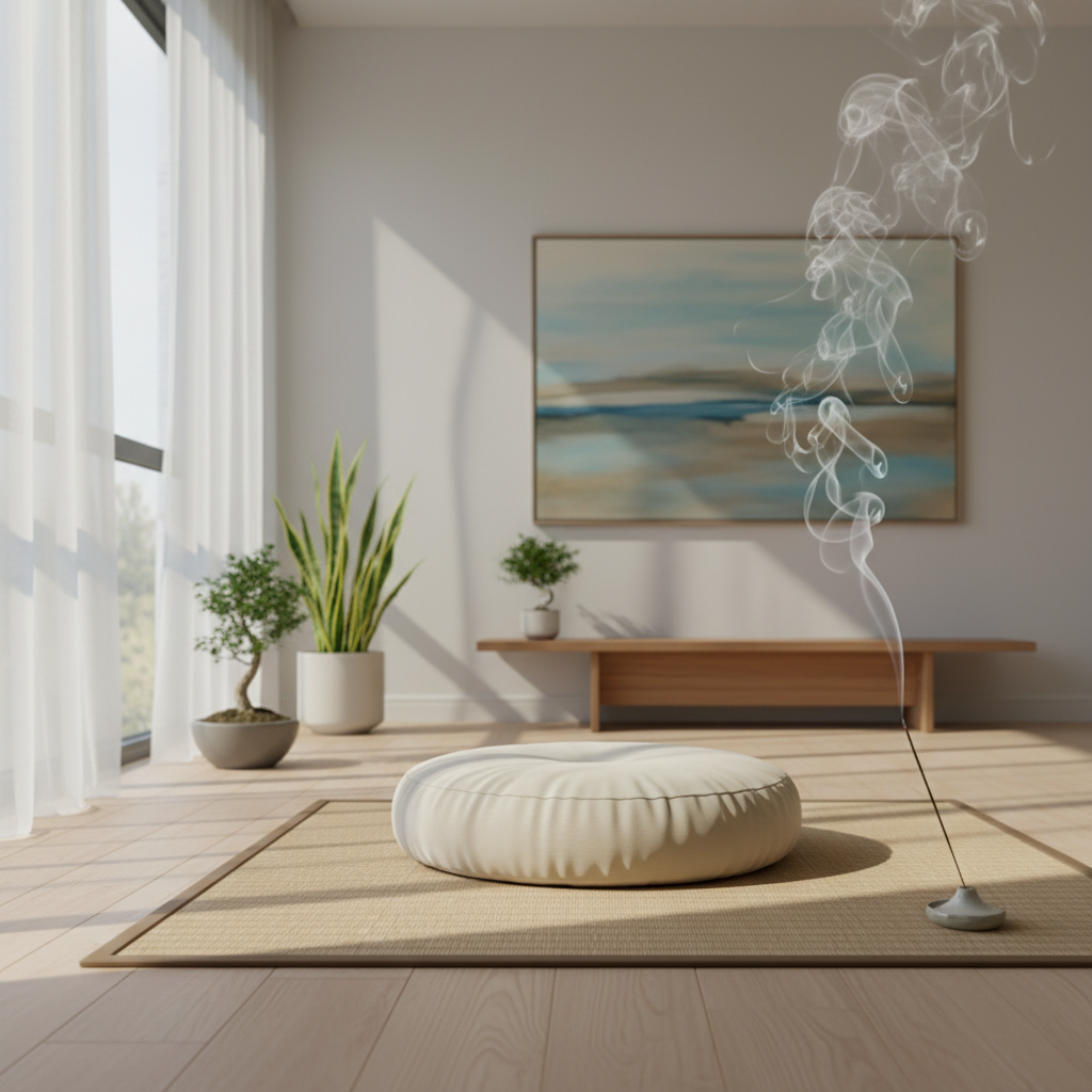 Incense for Mindfulness: How to Create Daily Calm and Mental Clarity — blog post cover, Vismay