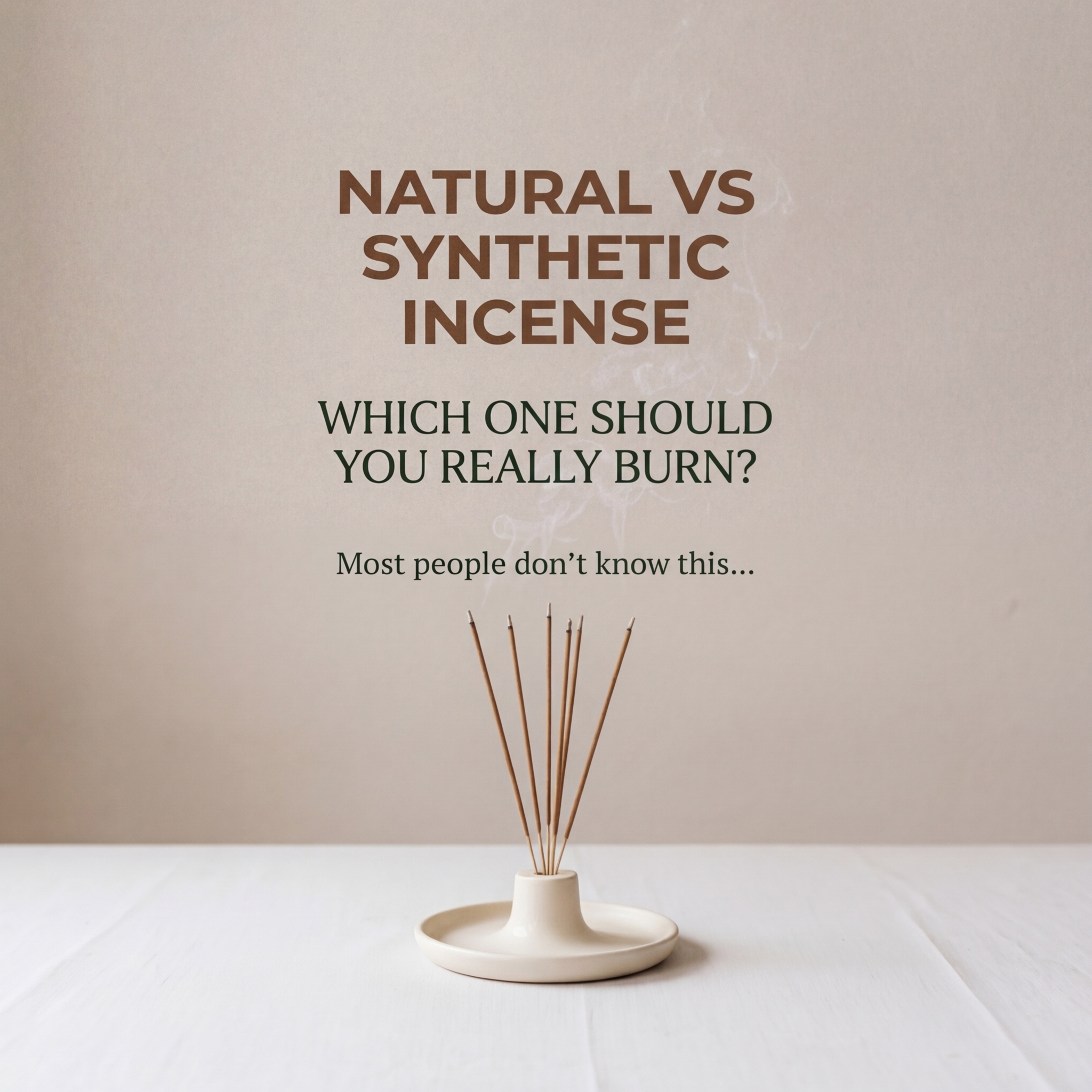 Natural and synthetic incense sticks compared — clean burn and fragrance quality