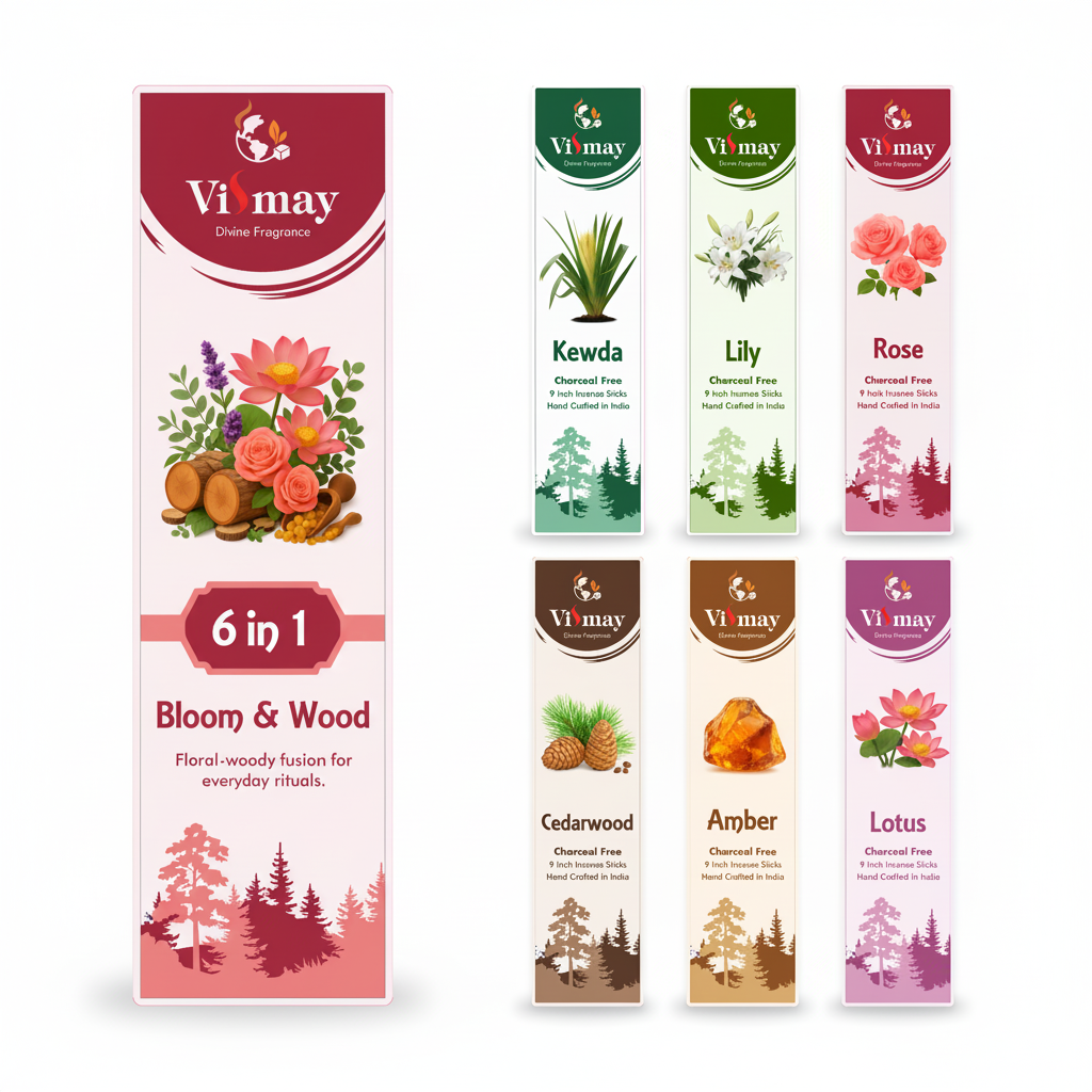 Bloom & Wood incense combo — floral and woody fragrances in balance