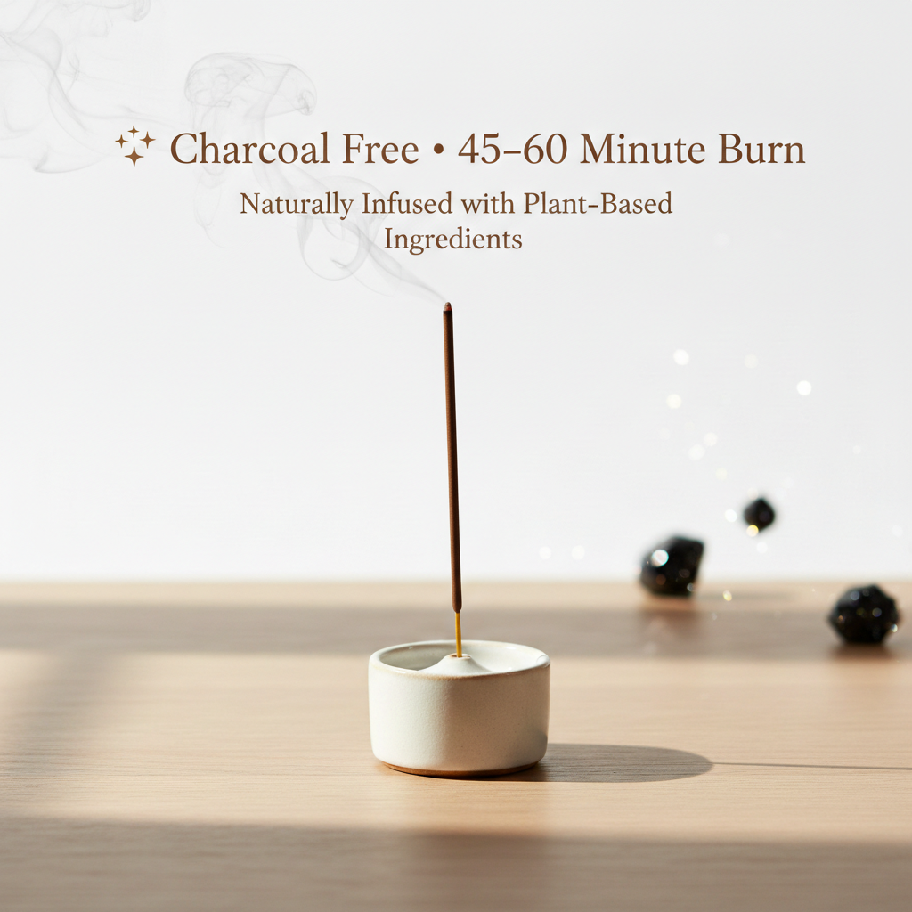 Charcoal-free Black Diamond incense sticks for a clean, gentle burn