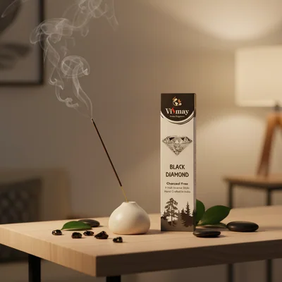 Black Diamond incense sticks — bold and atmospheric fragrance note