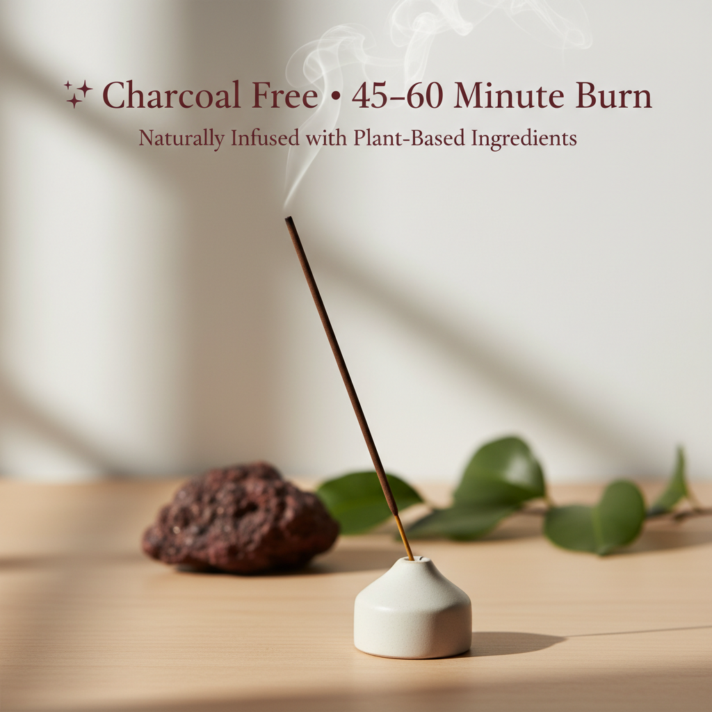 Charcoal-free dragon's blood incense sticks for a clean, gentle burn