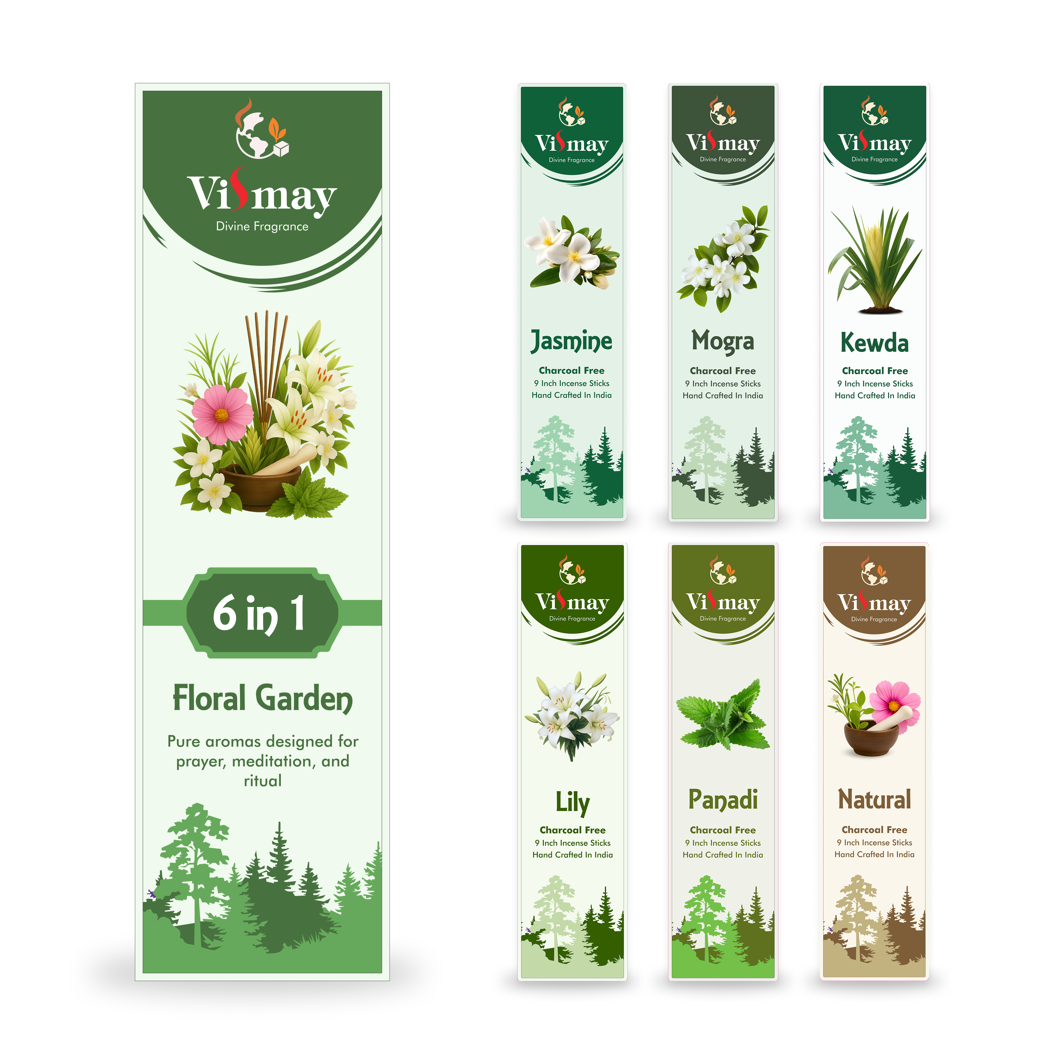 Floral Garden incense combo — soft floral fragrances for a fresh space