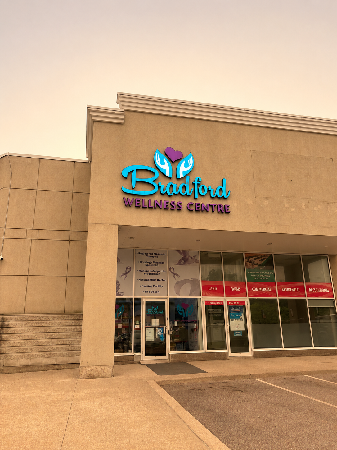 Bradford Wellness Centre storefront in Bradford, Ontario