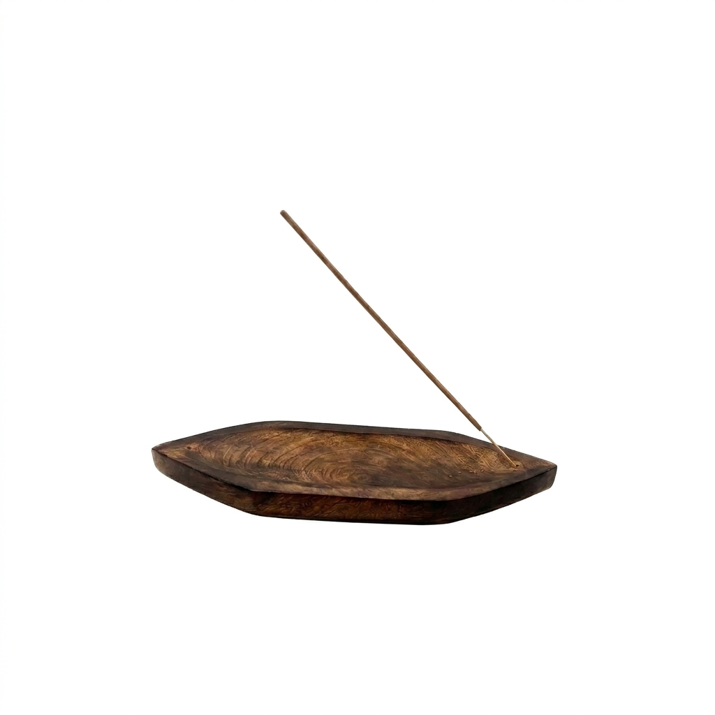 Wooden Boat Incense Holder