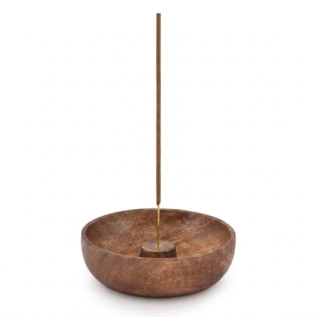 Wooden Bowl Incense Holder