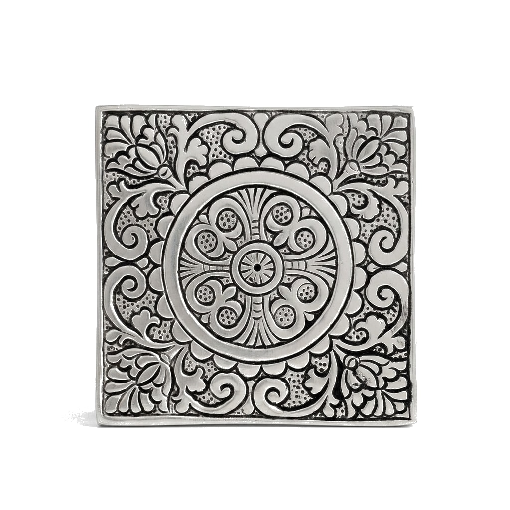 Square Mandala Metal Incense Holder