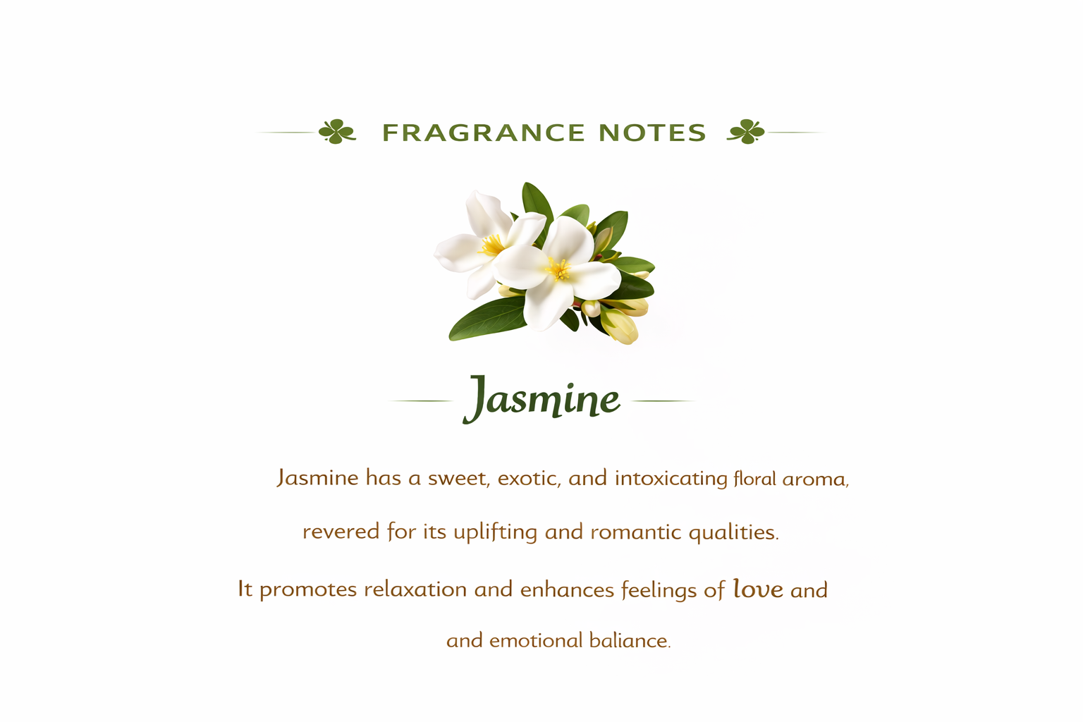 Jasmine fragrance note