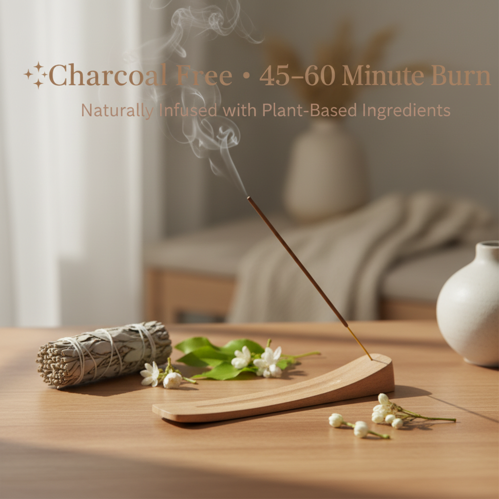 Charcoal-free Mystic Herbs combo incense — clean, revitalizing burn