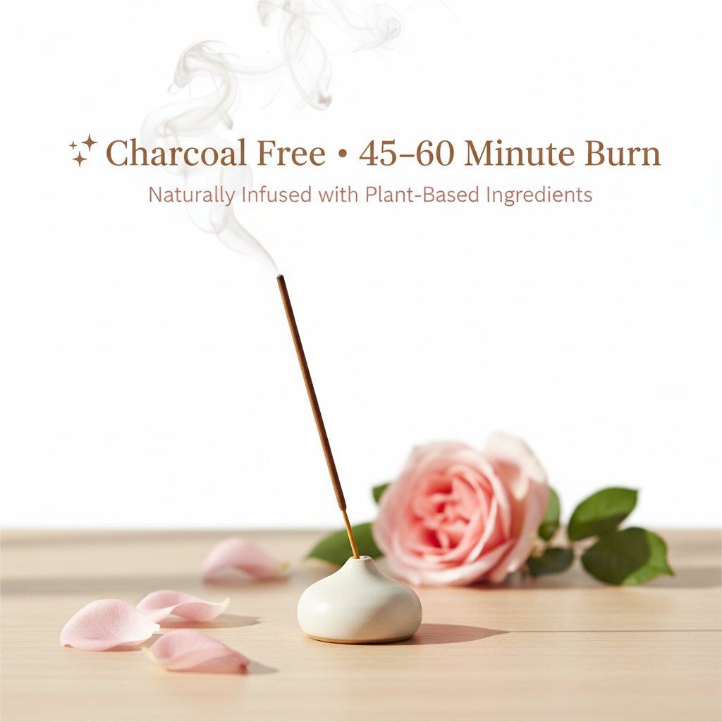 Rose charcoal-free incense sticks