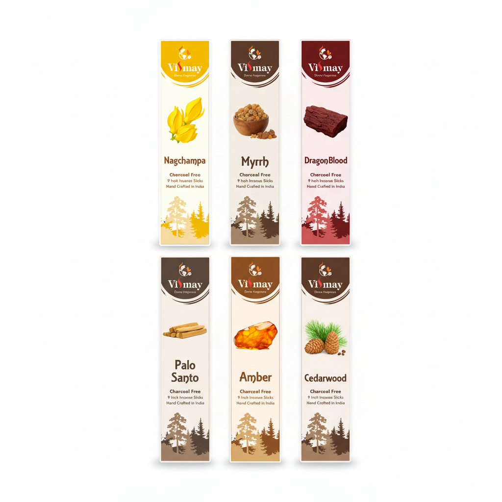 Sacred Rituals combo box — nagchampa myrrh dragon blood palo santo amber cedarwood