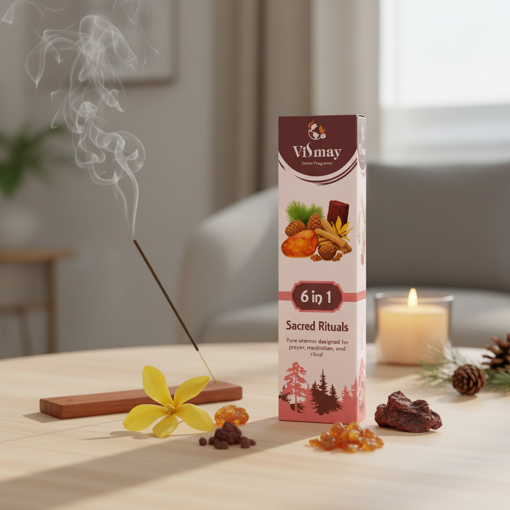 Sacred Rituals incense sticks in a quiet, contemplative setting